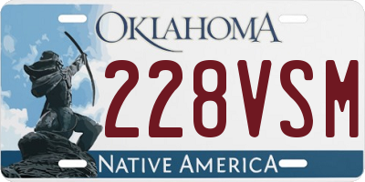 OK license plate 228VSM