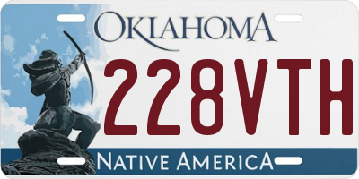 OK license plate 228VTH
