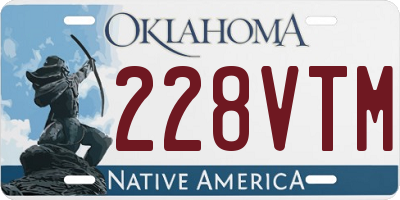 OK license plate 228VTM