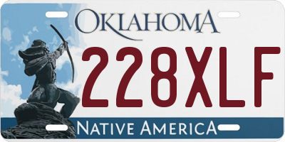 OK license plate 228XLF