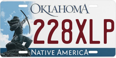 OK license plate 228XLP