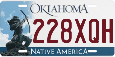 OK license plate 228XQH