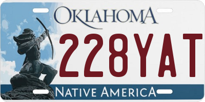 OK license plate 228YAT
