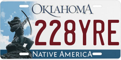 OK license plate 228YRE