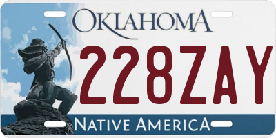 OK license plate 228ZAY