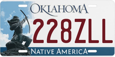 OK license plate 228ZLL