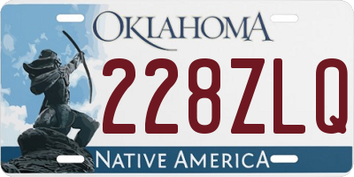 OK license plate 228ZLQ