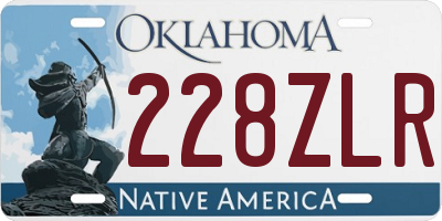 OK license plate 228ZLR