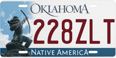 OK license plate 228ZLT