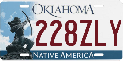 OK license plate 228ZLY