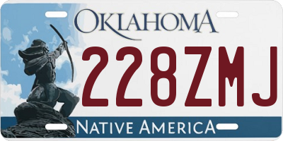 OK license plate 228ZMJ
