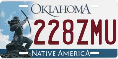 OK license plate 228ZMU
