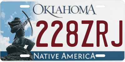 OK license plate 228ZRJ