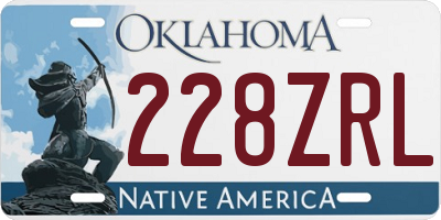 OK license plate 228ZRL