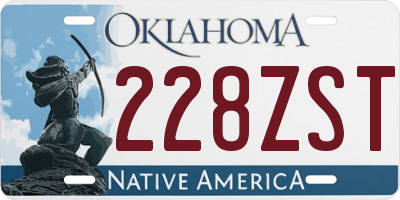 OK license plate 228ZST