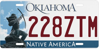 OK license plate 228ZTM