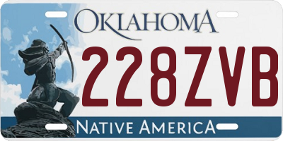 OK license plate 228ZVB