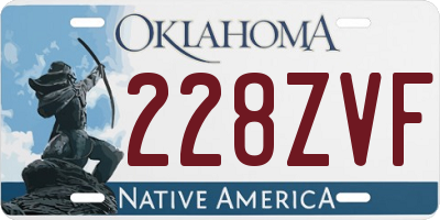 OK license plate 228ZVF