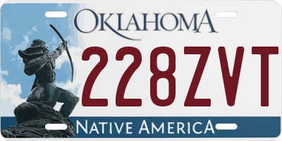 OK license plate 228ZVT