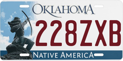 OK license plate 228ZXB