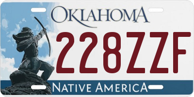 OK license plate 228ZZF