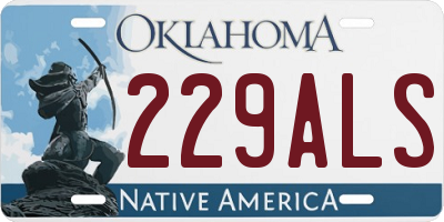 OK license plate 229ALS