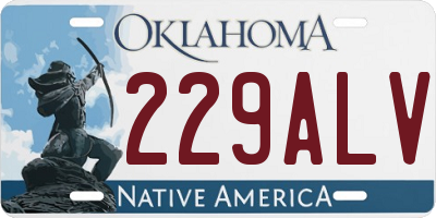 OK license plate 229ALV