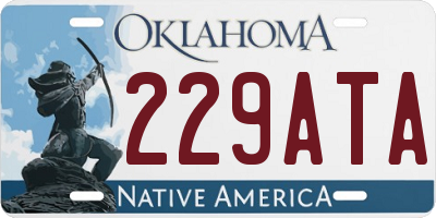 OK license plate 229ATA
