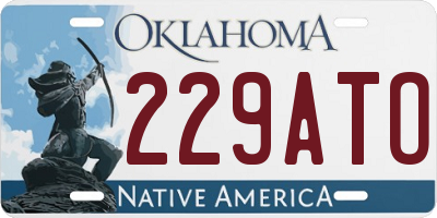 OK license plate 229ATO