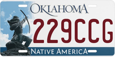 OK license plate 229CCG