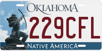 OK license plate 229CFL