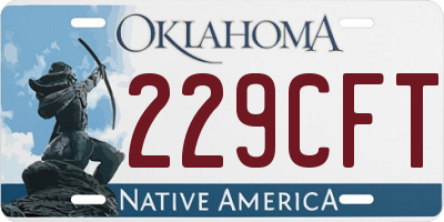 OK license plate 229CFT