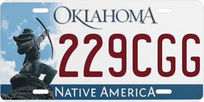 OK license plate 229CGG