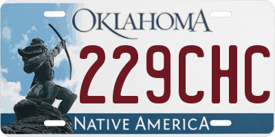 OK license plate 229CHC