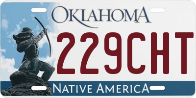 OK license plate 229CHT