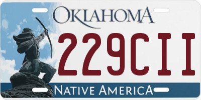 OK license plate 229CII