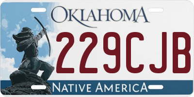 OK license plate 229CJB