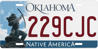 OK license plate 229CJC