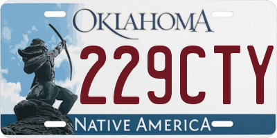 OK license plate 229CTY