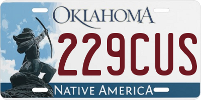 OK license plate 229CUS