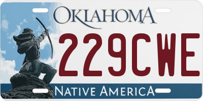 OK license plate 229CWE