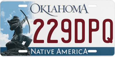 OK license plate 229DPQ