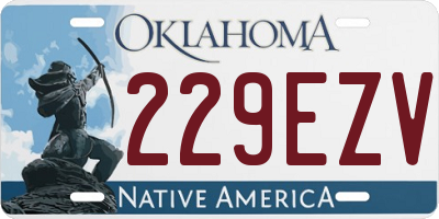 OK license plate 229EZV