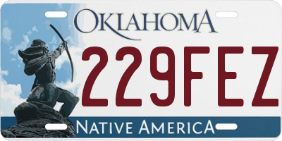 OK license plate 229FEZ