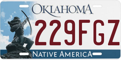 OK license plate 229FGZ