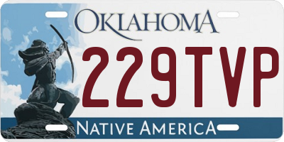 OK license plate 229TVP
