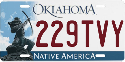 OK license plate 229TVY
