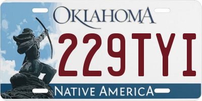 OK license plate 229TYI