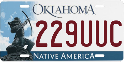 OK license plate 229UUC