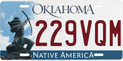 OK license plate 229VQM
